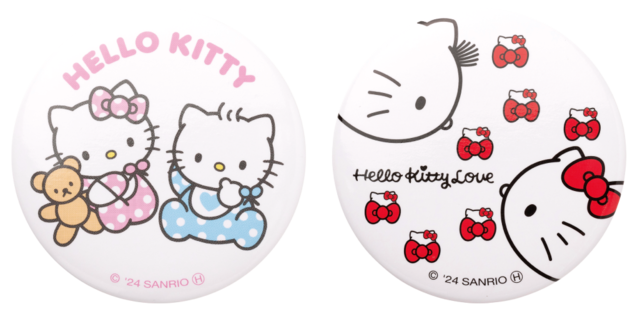F賞缶バッジ SET（全8種）【Happyくじ『HELLO KITTY 50th〜ハッピーアニバーサリー★〜』】