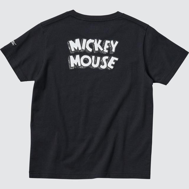 KIDS モノクローム ミッキーマウス アート バイ ジョシュア・ヴィーダス UT グラフィックTシャツ（半袖）