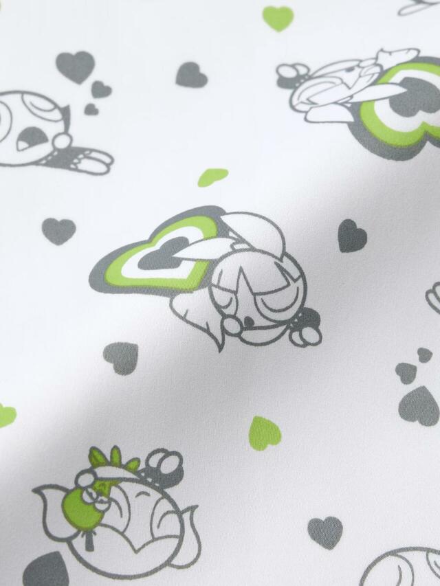 サテンパジャマ(長袖&ロングパンツ)  ¥3,990｜GU「パワーパフ ガールズ」コレクション