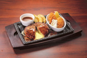 チーズINハンバーグ&広島産大粒カキフライ