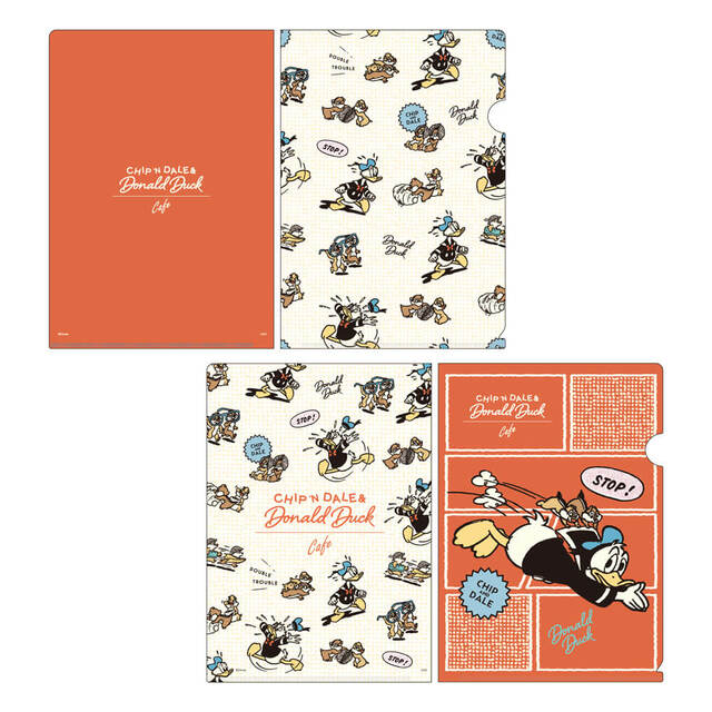 A5クリアファイル2枚セット 825円｜「チップとデール＆ドナルドダック」OH MY CAFE