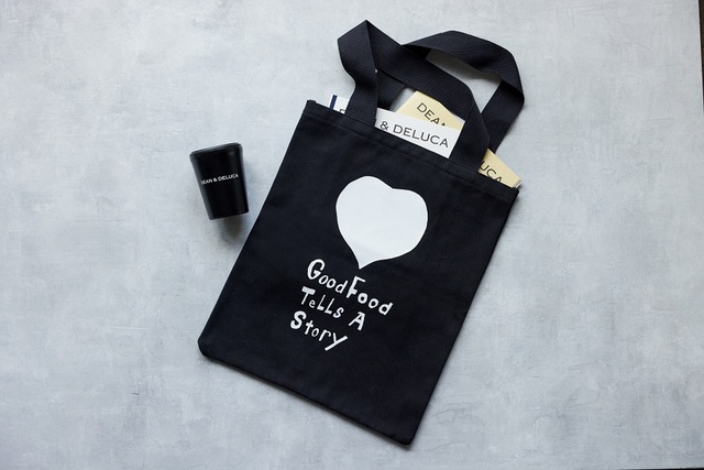 「コットンツイルトートバッグ Black」＜￥3,850（税抜￥3,500）＞【DEAN & DELUCA 20周年限定アイテム第2弾】
