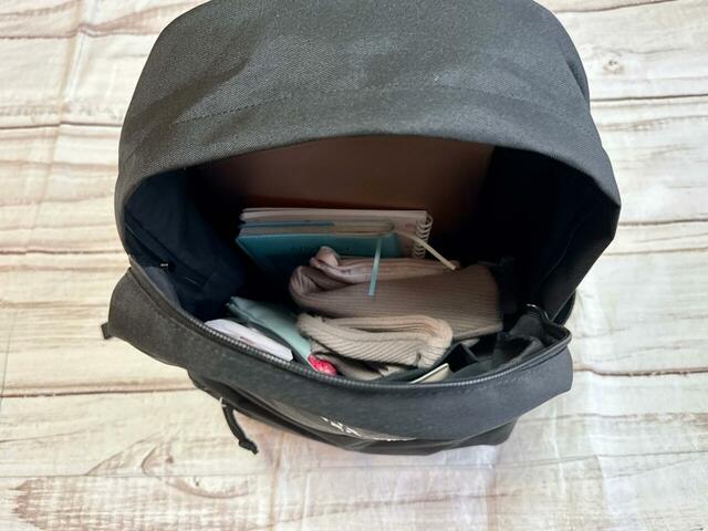 これだけ入れてもメインスペースに余裕があります