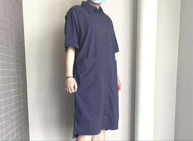 【ワークマン レディースブレスシャツワンピース】今回は「ネイビー」のMサイズを選択しました