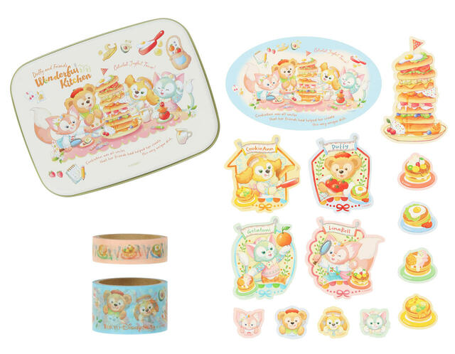 「ダッフィー＆フレンズ・ワンダフルキッチン」マスキングテープ＆シール