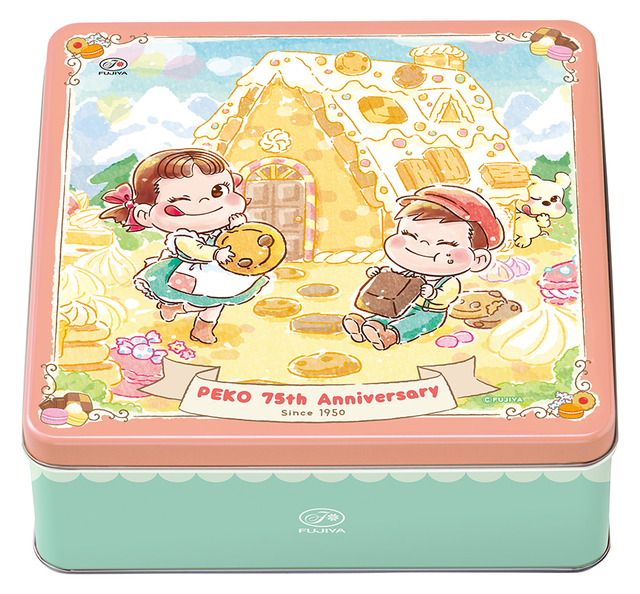 「ペコちゃんおたのしみ缶」＜価格：3,300円（税込）＞【新春のお祝いはスイーツで♪不二家の「スイーツおせち」予約受付中！お正月らしいアソートやギフトも新登場！】　