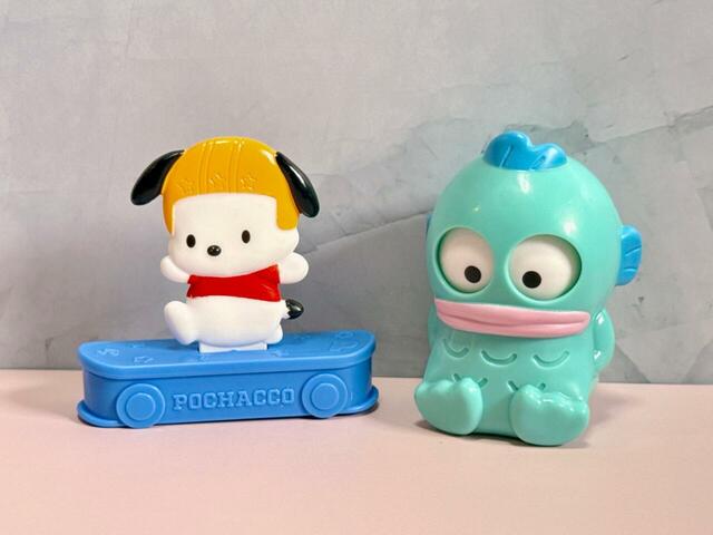 第二弾では、「はぴだんぶい」にも所属する、80〜90年代デビューのサンリオ男子キャラクターであるポチャッコとハンギョドンをゲット！
