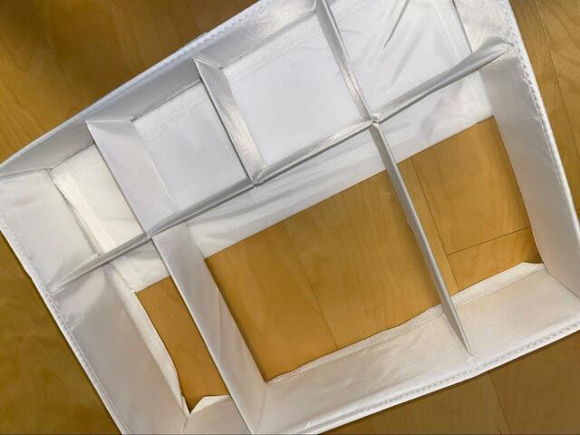 【IKEA SKUBB スクッブ ボックス 仕切り付き】開いてマジックテープをつけるだけ！