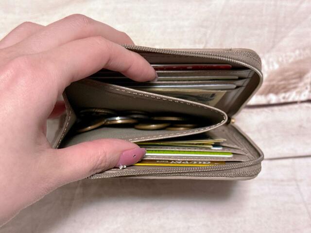 紙幣とコイン、カードを入れてみました！