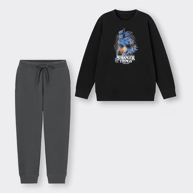 ソフトスウェットラウンジ(長袖&ロングパンツ) 2,990円｜GU×Netflix「ストレンジャー・シングス 未知の世界」