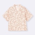 【ちいかわ×GU】「パターンシャツ(半袖) CHIIKAWA」2,290円／愛らしいちいかわたちの表情がデザインされたアロハシャツ