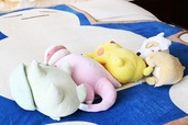 ポケモンのぬいぐるみは4種類のうち1種類をランダムで（※持ち帰りはできません）