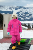 着用ウェア「ISBJÖRN」HELICOPTER WINTER JACKETⅡKIDS：#455、OFFPIST SKI PANT