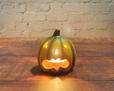 【ナチュラルキッチン】キャンドルポットミニカボチャ　グリーン／キャンドルを灯してもかわいい