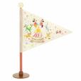 フラッグ 900円｜サイズ：長さ約29cm、（旗部分）縦約17×横約19cm、（台座）直径約7cm｜東京ディズニーリゾート40周年“ドリームゴーラウンド”スペシャルグッズ｜発売日：2023年4月10日（月）｜販売店舗：東京ディズニーランド「グランドエンポーリアム」、東京ディズニーシー「エンポーリオ」