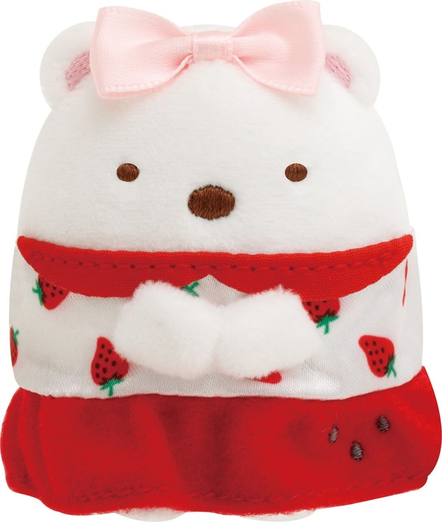 【すみっコぐらし×サクマいちごみるくキャンディ】「てのりぬいぐるみ」1,650円　しろくま