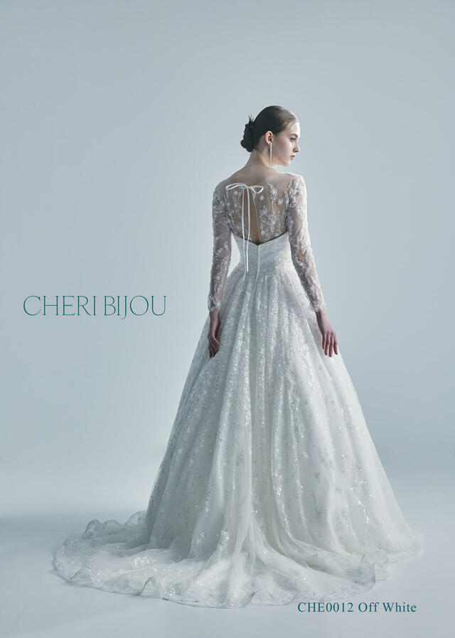 【クラウディア】CHERI BIJOU(シェリービジュー)新作ウェディングドレス｜CHE0012_OffWhite