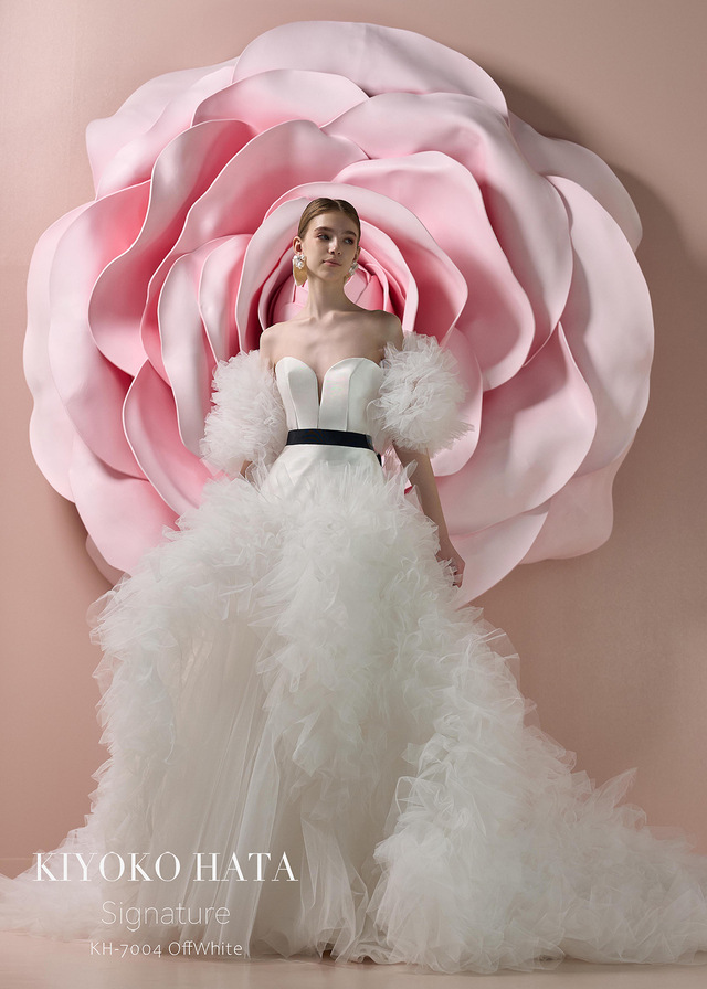【クラウディア】KIYOKO HATA（キヨコハタ）新作ウェディングドレス｜KH-7004_offwhite