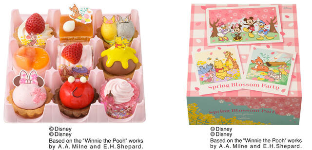 パッケージも可愛いんです。＜ディズニー＞お花見パーティー（9個入）価格：3,300円（税込3,564円）【銀座コージーコーナー×ディズニー】