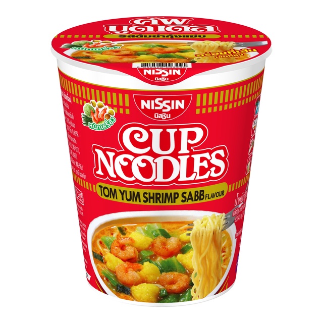＜タイ代表＞ ■TOM YUM SHRIMP SABB(トムヤムシュリンプサーブ) フレーバー：濃厚トムヤムクン エビの旨みと風味が口の中で広がるトムヤムクンスープ。日本のトムヤムクンヌードルよりも さらに辛口な、本場タイで人気No.1のカップヌードルです。