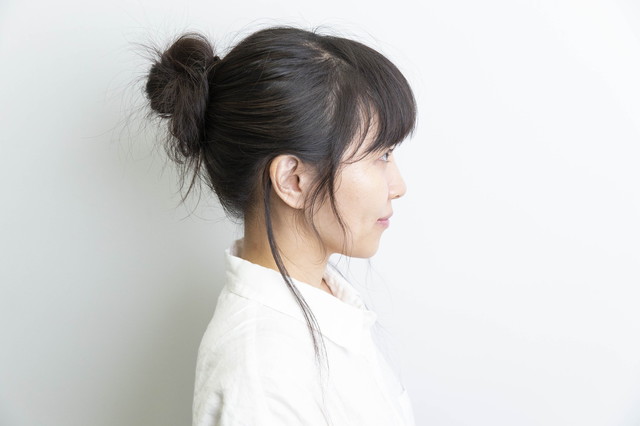 サイドの髪をわざと少し残してもかわいい