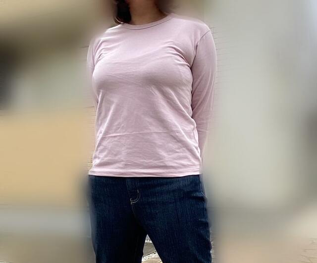 【無印良品 余った素材を利用したクルーネック長袖Tシャツ】気負わず着られるシャツ