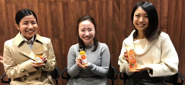 香川県特産の「小原紅早生(おばらべにわせ)みかん」を使った3種類のオリジナル商品を開発