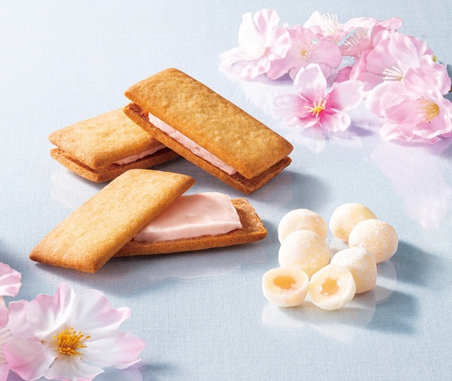 ＜画像左＞プレミアムミルキーバターサンド（静岡県産大島桜）＜画像右＞プレミアム生ミルキー（静岡県産大島桜）