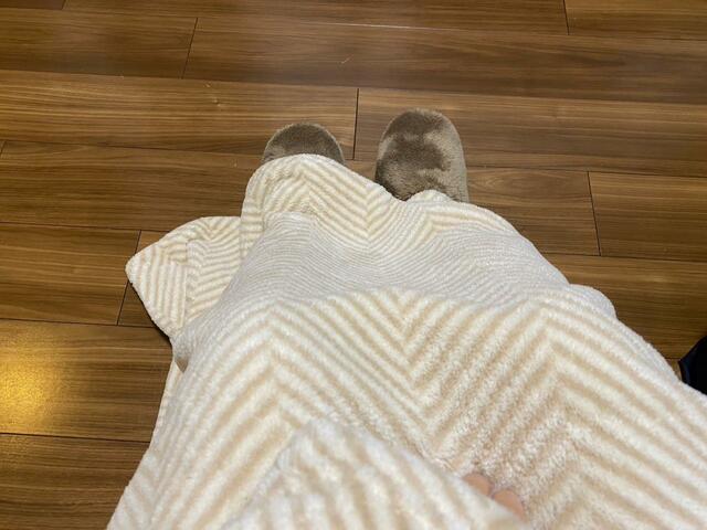 【LOWYA 着る毛布】着ない毛布として膝にかけてもOK