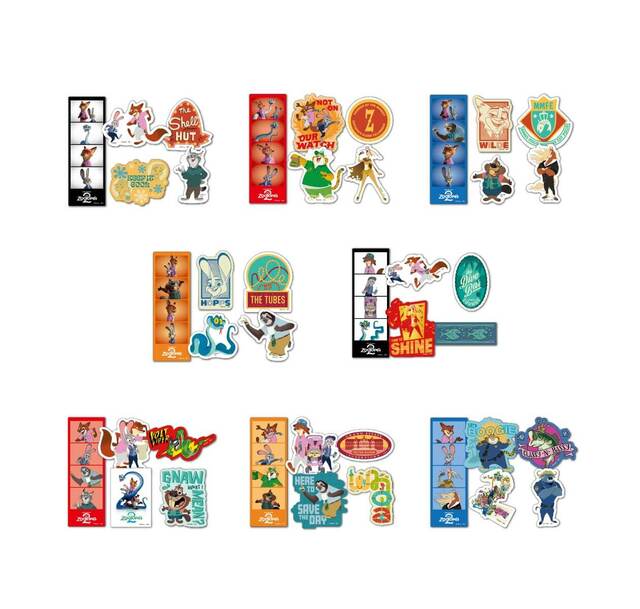 K賞：ステッカーセット｜Happyくじ『ズートピア2』