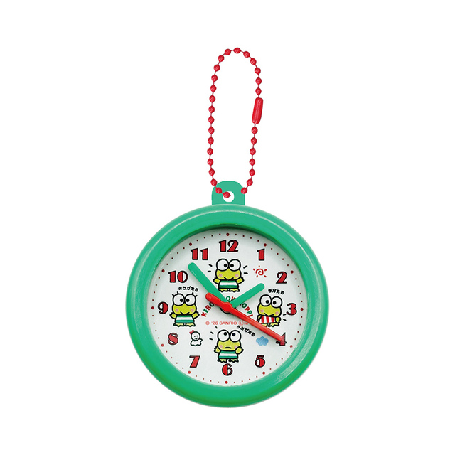 【サンリオキャラクターズ レトロ壁掛け時計風クリップキーホルダー(全6種)】けろけろけろっぴ