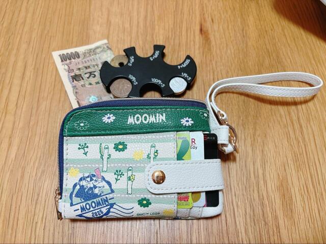 【ムーミン／マルチコインケース（郵便局限定）】小銭やお札だけでなく、細々したアイテムも収納可能♪