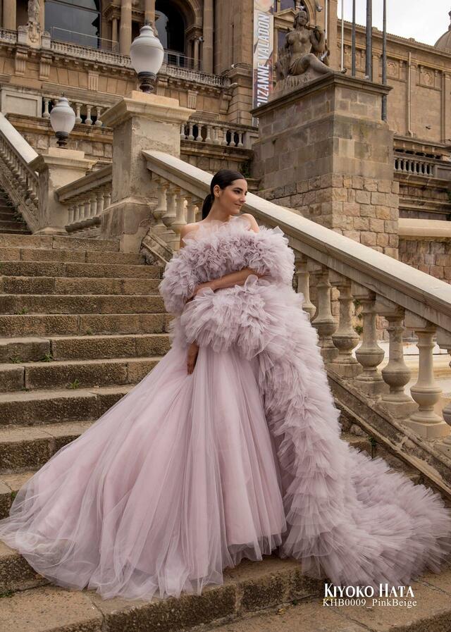 「KIYOKO HATA」新作ウェディングドレス KHB0009_PinkBeige