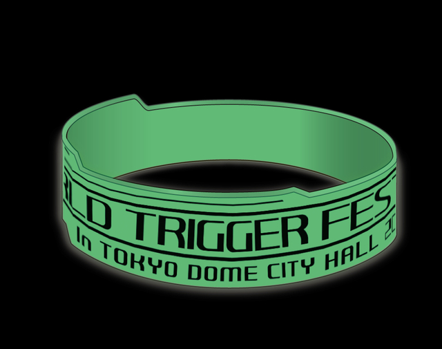 蓄光シリコンバンド_発光時／ワールドトリガーフェスティバル 2022　©葦原大介／集英社・テレビ朝日・東映アニメーション