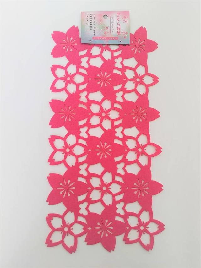 【キャンドゥ】フェルトマット（桜満開）