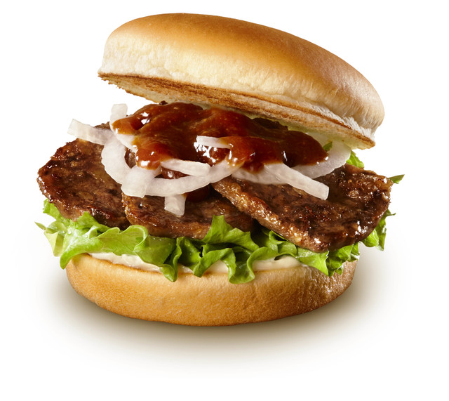 『やわらか焼肉バーガー(焼肉だれ)』 単品330円(税込)、セット720円(税込)