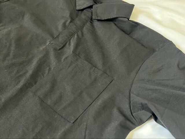 【ワークマン　ドライストレッチ半袖ポロシャツ】左胸にポケットがあり、ちょっとした小物を入れられます