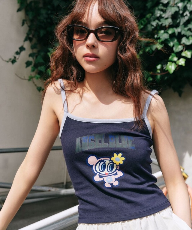 【ANGEL BLUE】配色キャミ ¥3,990 / サイズ S,M / カラー ネイビー