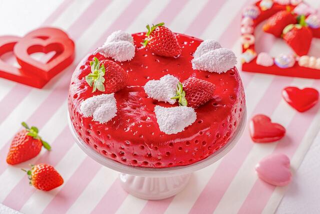 ハートになりたい苺マジパンガトーショコラ【ヒルトン東京『ストロベリー・ハートファクトリー』いちごスイーツビュッフェ】