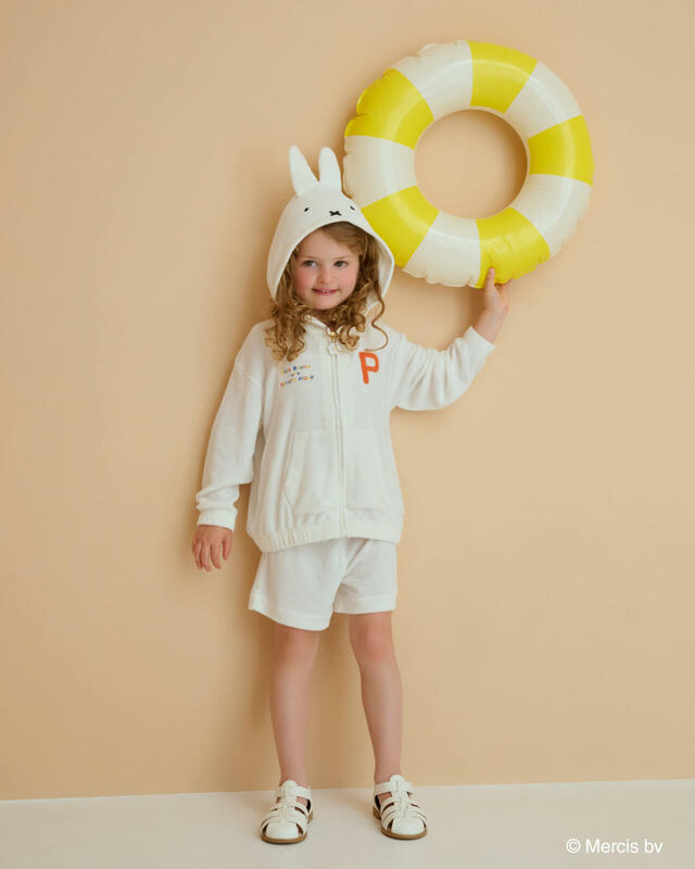 【ジェラート ピケ×ディック・ブルーナ】＜キッズ＞miffy パイルパーカ（税込9,460円）／miffy パイルショートパンツ（税込4,950円）サイズ：90／100／110／120