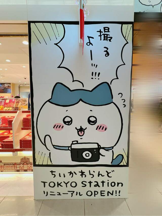 むちゃうマンとちいかわの2ショットを撮影するハチワレ。尊い!