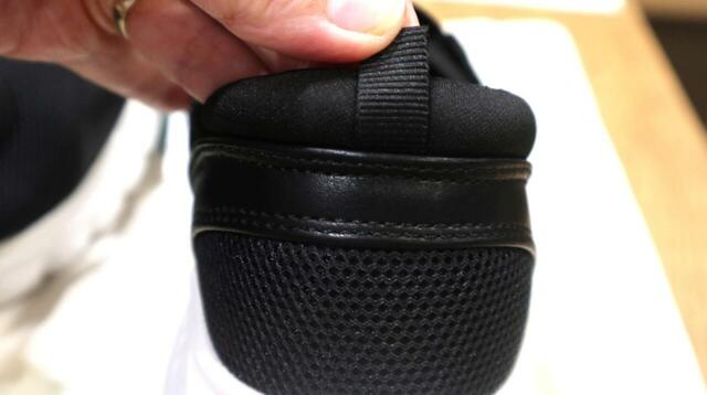 【GLOBAL WORK エアかるクッションベルトスニーカー】一部にあしらわれた合皮素材がリッチに見せてくれます♪