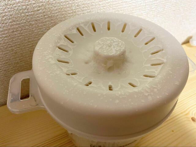 【3COINS 一人炊き用炊飯容器】電子レンジで温めた後