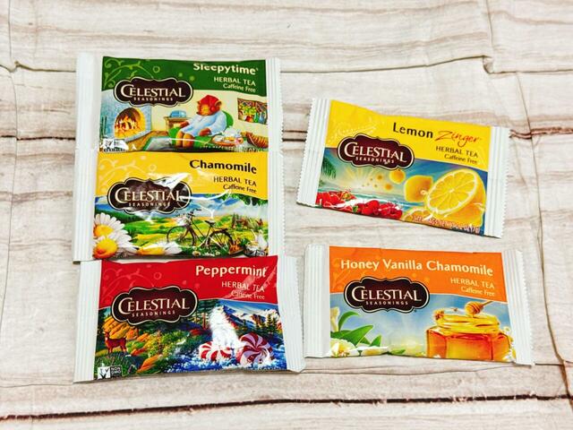 【カルディ 食品福袋／セレッシャル ハーブ5種類セット】ハニーバニラカモミール、レモンジンガー、スリーピータイム、ペパーミント、カモミールの5種類！