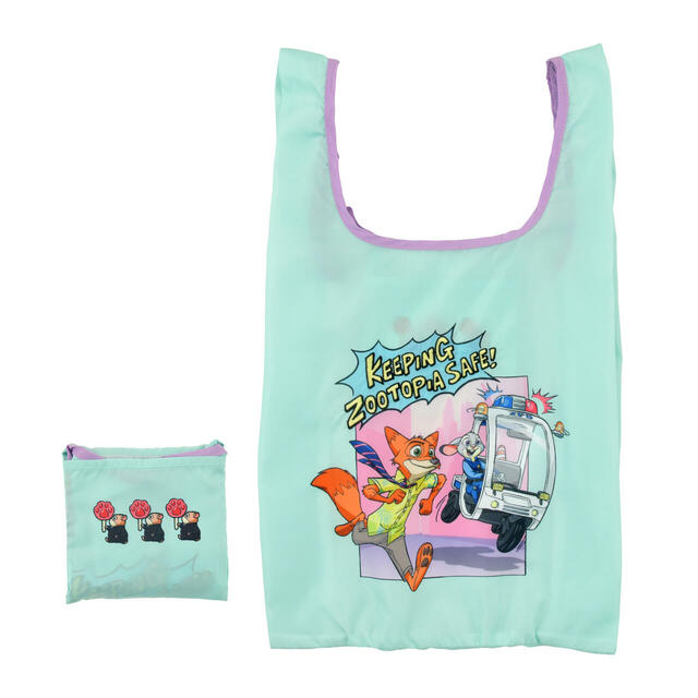 ジュディ・ホップス＆ニック・ワイルド、レミングのビジネスマン ショッピングバッグ・エコバッグ Embroidery Bag ZOOTOPIA COMIC STYLE 2,400円