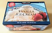 【コストコ　カークランドシグネチャー バニラアイスクリーム ツインパック　3.78L（1.89L×2個）　3198円】約2kgのバニラアイスが2つセットに