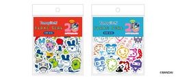 【みんなしゅ～ご～！たまごっちのおみせ】フレークシール（RD・イラスト/BL・ドット）各847円