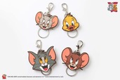 【トムとジェリー×OJAGA DESIGN】OJAGA DESIGN トムとジェリー キーホルダー（フェイス）／重ねたレザーの厚みにより、存在感ある仕上がりに！