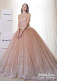 【KIYOKO HATA キヨコハタ】新作ウェディングドレス：KH-0569_PinkBeige