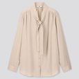 レーヨンボウタイブラウス（長袖）NATURAL